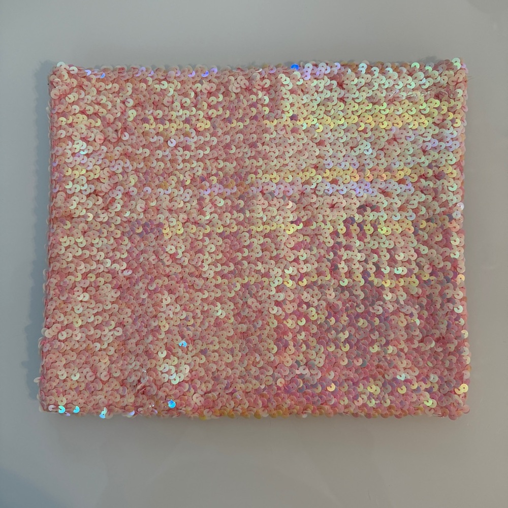 Pink Sequin Festival Tube Top Stretchy